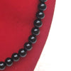 Black Obsidian Crystal Round Beads Necklace 15 Inches 8 mm Beads Semi precious Mala