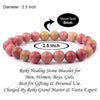 Rhodochrosite Bracelet Natural Crystal Healing Bracelet Gemstone Jewellery Beaded Stone Bracelet for Men & Women, Bead Size 8 mm