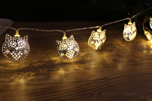 Golden Metal Owl String 16 Led Decorative Lights for Home Hanging Bedroom Birthday Party Decoration Romantic Mood Light