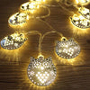 Golden Metal Owl String 16 Led Decorative Lights for Home Hanging Bedroom Birthday Party Decoration Romantic Mood Light