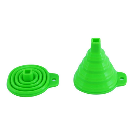 Durable Heat Resistant Collapsible Silicone Funnel Foldable for Liquid, Oil, Sauce, Water, Juice, Small Food-Grains | 9 cm, Assorted Color