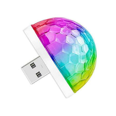 USB Operated Disco Projection Light Multicolor Disco Effects Round LED Light Night Light for Home Bedroom Party Room Compatible with USB Port