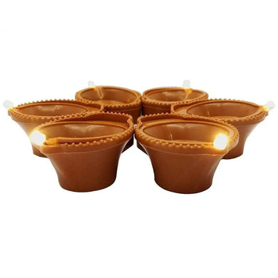 Water Sensor DIYAS Led Diyas Candle with Water Sensing E-Diya, Warm Orange Lights, AUTO Operated Led Candles for Home Decor, Festivals Decoration