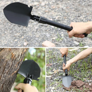 Multitool Mini Outdoor Camping Folding Shovel Multifunctional Portable Entrenching Tool Lightweight for Outdoor Hiking with Cover