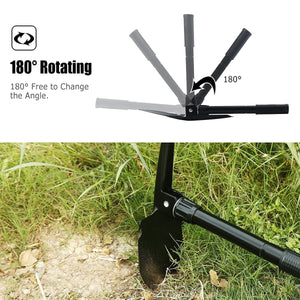 Multitool Mini Outdoor Camping Folding Shovel Multifunctional Portable Entrenching Tool Lightweight for Outdoor Hiking with Cover