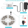 RGB LED Flexible Strip Light 3 Meter With Multi-colour Changing Lighting Kit with IR Controller ,AC DC Power Adaptor ,24 Key Remote For Decorative Use