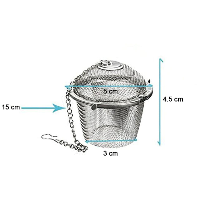 Stainless Steel Easy Tea, Spices, Herbs diffuser Filter used for filtering tea purposes while making it in all kinds of official and household kitchen