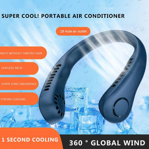 Portable Neck Fan, Hands Free Bladeless Fan, Cooling Personal Fan,3 Speeds Adjustment, Headphone Design, Rechargeable, USB Powered Neck Fan (Assorted Colour)