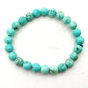 Turquoise / Firoza Bracelet Natural Crystal Healing Bracelet Gemstone Jewellery Beaded Stone Bracelet for Men & Women, Bead Size 8 mm