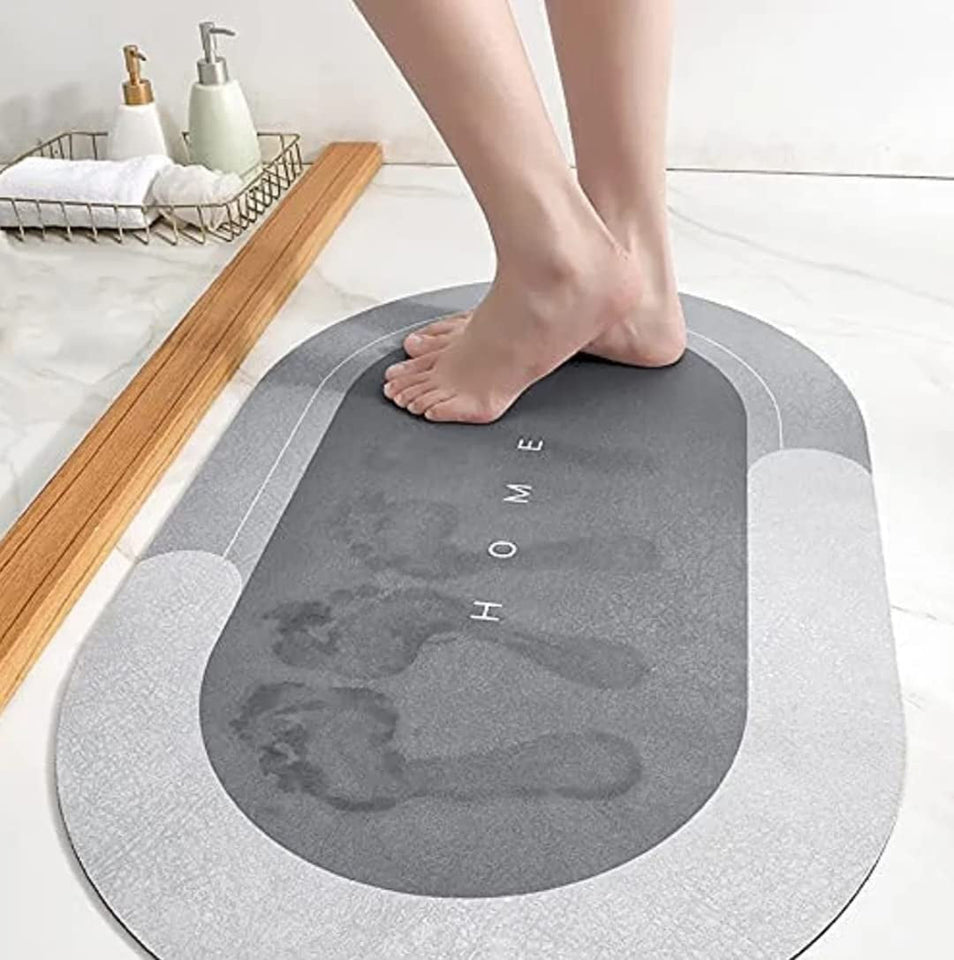 Floor Mat, Doormat, Bathroom Carpet Cushion Mat Bathroom mat Water Absorbing Non Slip Floor mat Quick Drying Water for Home Diatomite Door Mat Soft Silicone Super Absorbent