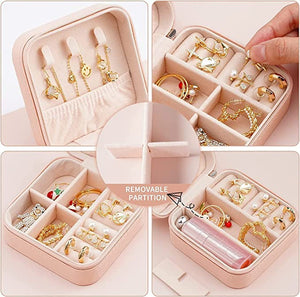 Jewellery Box PU Leather, Travel Portable Jewelry Case For Ring, Pendant, Earring, Necklace, Bracelet Organizer Storage Holder Box