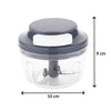 Quick 2 in 1 Plastic Round Multipurpose Quick Manual Hand Chopper with Stainless Steel Blade and Whisker