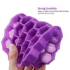 Flexible Silicone Honeycomb 37 Cavity Ice Cube Tray with Lid Trays for Freezer Moulds Small Cubes Whiskey Fridge Bar Soft Ice Cube Tray