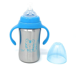 Sizzle Stainless Steel Baby Feeding Bottle (240 ml)