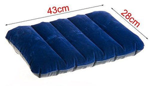 Travel Air Inflatable Velvet Pillow (Blue) - Easy while Traveling - halfrate.in