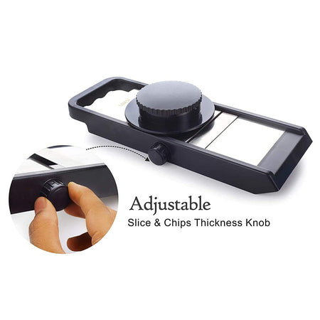 Stainless Steel Slicer Multipurpose with Adjustment knob to Adjust Thickness of Slices