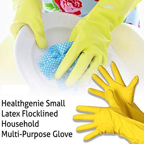 Latex Cleaning Gloves Reusable Rubber Hand Gloves, Stretchable Gloves for Washing Cleaning Kitchen Garden (Mix Color, 1 Pair) - halfrate.in