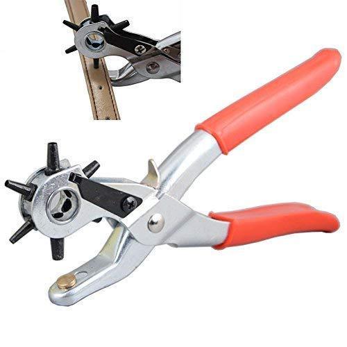 Saleshop365® Revolving The Spring Leather Hole Punch Punching Plier Leatherworking Belt Strap - halfrate.in