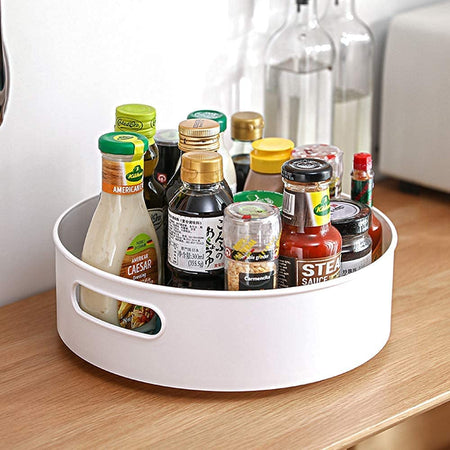 Multi-Purpose 360 Degree Rotating Organizer Tray/Kitchen Organizer/Multi- Function Rotating Tray/Cosmetics Organizer