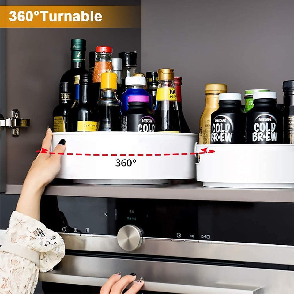 Multi-Purpose 360 Degree Rotating Organizer Tray/Kitchen Organizer/Multi- Function Rotating Tray/Cosmetics Organizer