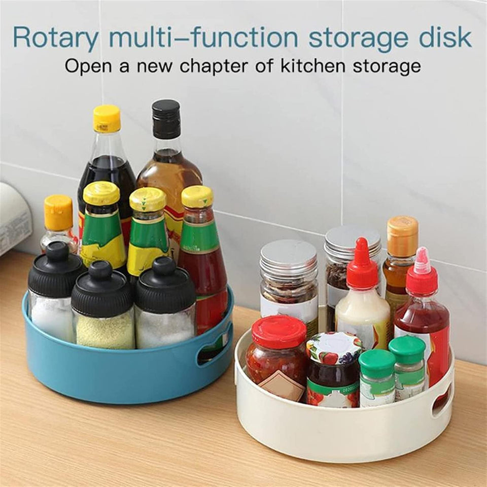 Multi-Purpose 360 Degree Rotating Organizer Tray/Kitchen Organizer/Multi- Function Rotating Tray/Cosmetics Organizer