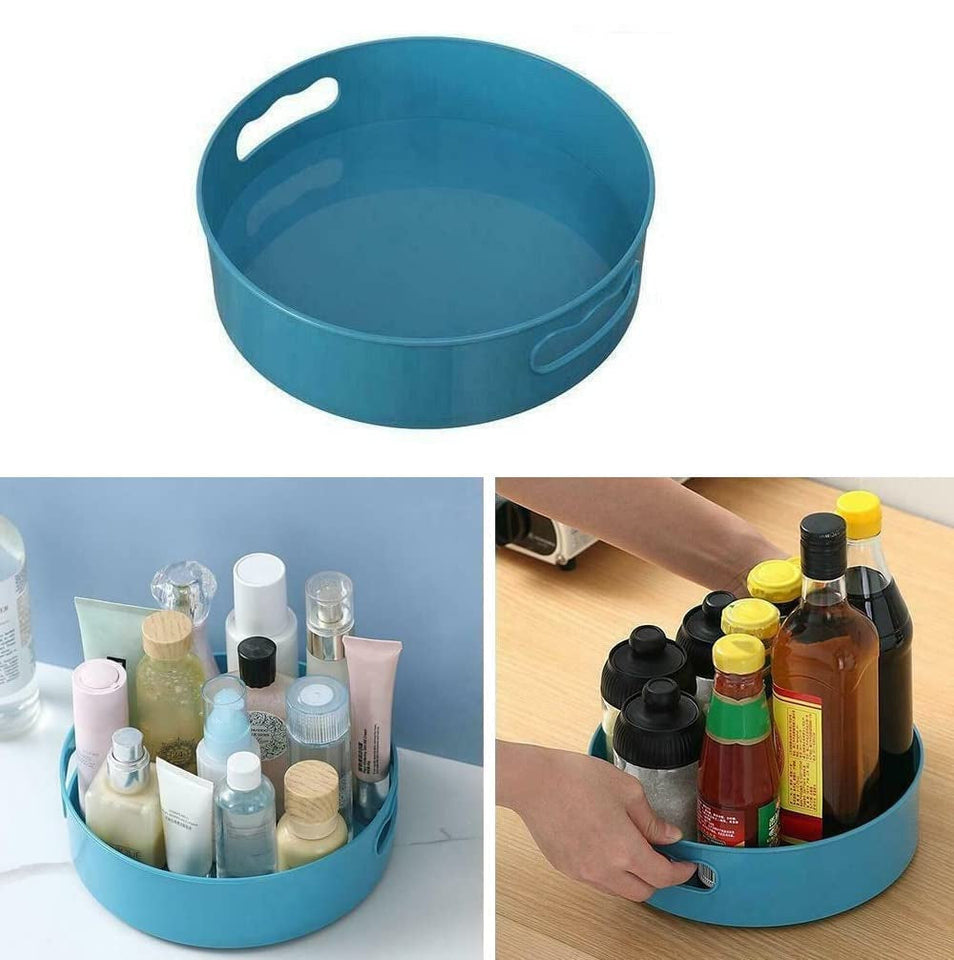 Multi-Purpose 360 Degree Rotating Organizer Tray/Kitchen Organizer/Multi- Function Rotating Tray/Cosmetics Organizer