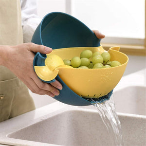 Multifunctional Washing Fruits & Vegetables Basket Strainer and Detachable Bowl