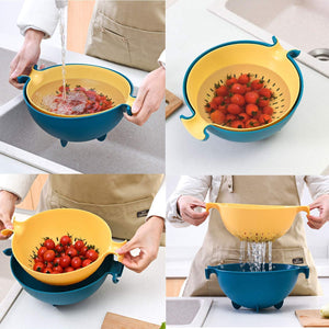 Multifunctional Washing Fruits & Vegetables Basket Strainer and Detachable Bowl