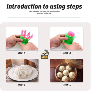 Plastic Mold and Filling Spoon Cooking Tools Set Steamed Stuffed Bun Maker and Dumpling Maker for Cooking Delicious Baozi and Jiaozi