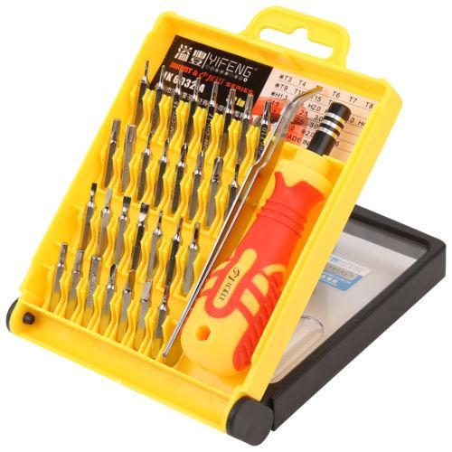 Original Jackly JK 6032 A 32 in 1 Tweezer & Screwdriver Set Repair Tool Kit - halfrate.in