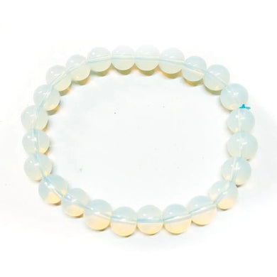 Opalite Bracelet Natural Crystal Healing Bracelet Gemstone Jewellery Beaded Stone Bracelet for Men & Women, Bead Size 8 mm