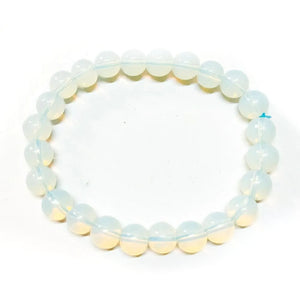 Opalite Bracelet Natural Crystal Healing Bracelet Gemstone Jewellery Beaded Stone Bracelet for Men & Women, Bead Size 6 mm