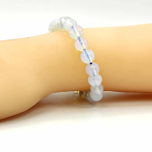 Opalite Bracelet Natural Crystal Healing Bracelet Gemstone Jewellery Beaded Stone Bracelet for Men & Women, Bead Size 8 mm