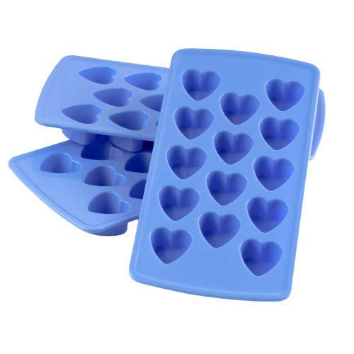 Heart Shape Ice Cube Maker Tray | Making Candy Chocolate 14 Ice Cube Tray for Freezer | Multi-Color