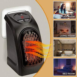 Electric Room Heater Compact Plug-in Wall Outlet Space Heater 400Watts Handy Air Warmer Blower Adjustable Timer Digital Display - halfrate.in