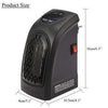 Electric Room Heater Compact Plug-in Wall Outlet Space Heater 400Watts Handy Air Warmer Blower Adjustable Timer Digital Display - halfrate.in