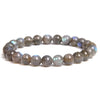 Labradorite Bracelet Natural Crystal Healing Bracelet Gemstone Jewellery Beaded Stone Bracelet for Men & Women, Bead Size 8 mm