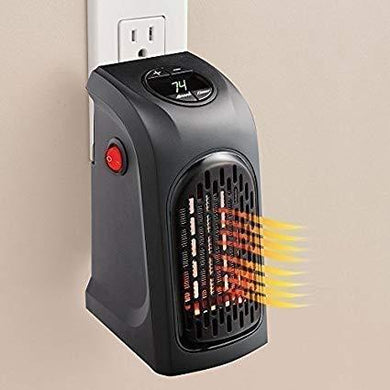 Electric Room Heater Compact Plug-in Wall Outlet Space Heater 400Watts Handy Air Warmer Blower Adjustable Timer Digital Display - halfrate.in