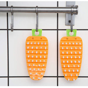 Fruit and Vegetable Cleaning Brushes Carrot Pattern for Washing Carrot Potato Root Scrubber Food Kitchen Cleaning Tools