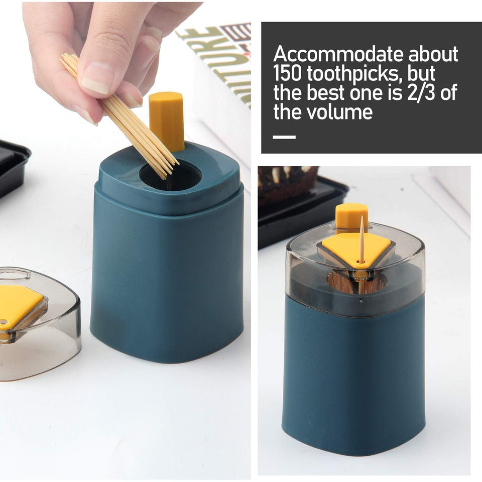 Toothpick Holder Dispenser, Pop-Up Automatic Toothpick Dispenser for Home, Kitchen, Restaurant