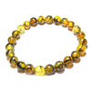 Yellow Dragon Vein Agate Bracelet Natural Crystal Healing Bracelet Gemstone Jewellery Beaded Stone Bracelet for Men & Women, Bead Size 8 mm