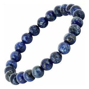 Natural Gemstone Lapis Lazuli Crystal 8mm Beads AAA Unisex Bracelet Energized