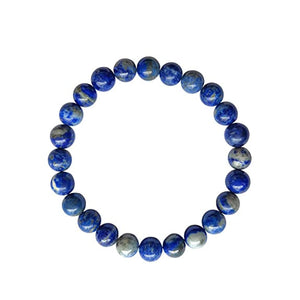 Natural Gemstone Lapis Lazuli Crystal 8mm Beads AAA Unisex Bracelet Energized