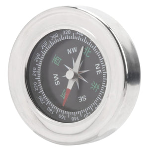 Portable Pocket Compass, Mini Orienteering Compass Magnetic Compass 80 mm Camping Survival Compass for Camping Hiking for Outdoor (Silver White)