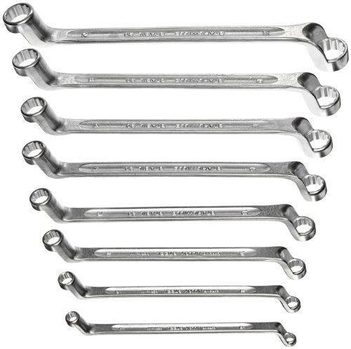 Saleshop365® Set of 8 Pcs Ring Spanners Shallow Offset (6x7 to 20x22 mm) - halfrate.in