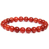 Natural Red Onyx Bracelet Crystal Stone 6 mm Beads Bracelet Round Shape for Reiki Healing and Crystal Healing Stone Semi Precious Gemstones Stretchable Bracelet