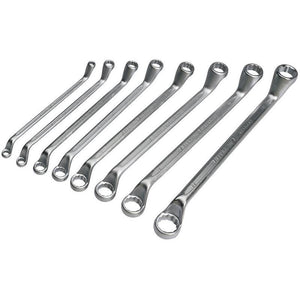 Saleshop365® Set of 8 Pcs Ring Spanners Shallow Offset (6x7 to 20x22 mm) - halfrate.in