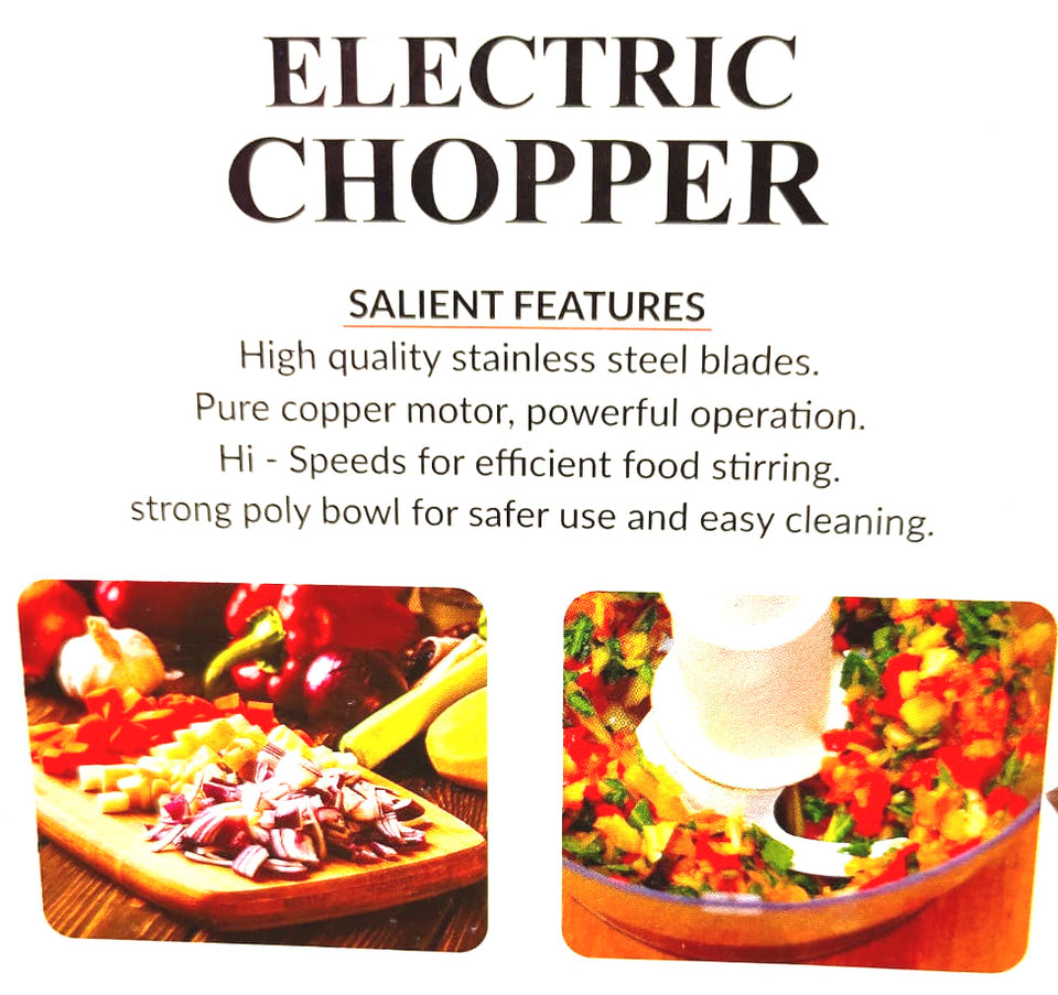 Multifunction Powerful Electric Chopper - High Power