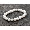 Snow White Quartz Bracelet for Love and Passion 6 mm Beads Stretchable Bracelet Round Shape for Reiki Healing and Crystal Semi Precious Gemstone