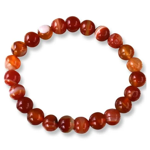 Red Sulemani / Botswana Agate Bracelet 6 mm Beads Stretchable Bracelet Round Shape for Reiki Healing and Crystal Semi Precious Gemstone